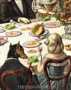 Detail: The Dogs Dinner Party by Harrison Weir