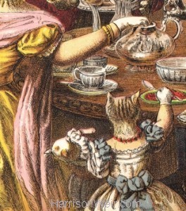 Detail: The Cats Tea Party by Harrison Weir