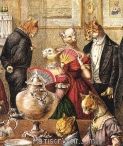 1871 The Cats Tea Party by Harrison Weir
